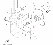 Klips pod śrubę Yamaha FT 93450-10M04