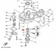 Uszczelniacz wału Yamaha F2.5B, F4B, F5A, F6C