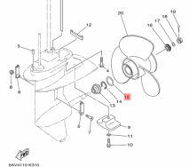 Podkładka pod śrubę Yamaha FT 90201-31MA3