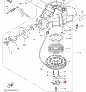 Podkładka, prowadnica pod szarpak Yamaha F4A, F4B, F5A, F6C