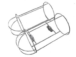 Kosz na odbijacze podwójny 172mm 